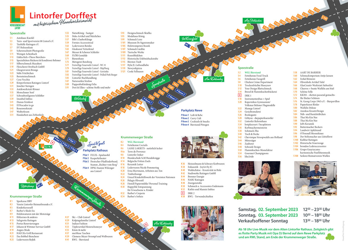 Handwerkermarkt 2023 Lageplan